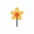 Daffodil Silhouette Vector: Minimalistic Identification Symbol