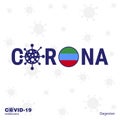 Dagestan Coronavirus Typography. COVID-19 country banner