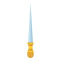 Dagger with long slender blade icon, cartoon style Royalty Free Stock Photo