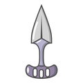 Dagger ninja icon, cartoon style