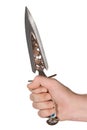 Dagger with pattern in hand Royalty Free Stock Photo