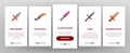 Dagger, Sharp Weapon Vector Onboarding Mobile App Page Screen Royalty Free Stock Photo