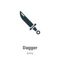 Dagger vector icon on white background. Flat vector dagger icon symbol sign from modern army collection for mobile concept and web Royalty Free Stock Photo