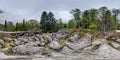 360 dagrees vr panorama - Zlatnite Mostove - Sofia - Bulgaria Royalty Free Stock Photo