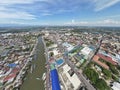 Dagupan, Pangasinan, Philippines - View of the sprawling downtown city and the Pantal River