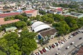 Dagupan, Pangasinan, Philippines - Aerial of the city proper. The Metropolitan Cathedral is seen in the picture