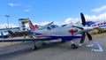 Daher-Socata TBM 900 single turboprop passenger plane on display at Singapore Airshow