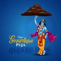 dahi handi festival of happy shree krishna govardhan puja. vector illustration design