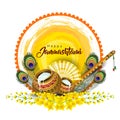 Dahi handi festival of shree krishna janmashtami. vector illustration design Royalty Free Stock Photo
