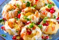 Dahi puri or dahi papdi Royalty Free Stock Photo