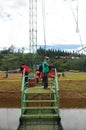 Dahilayan eco adventure park dropzone sky swing metal pit in Bukidnon, Philippines