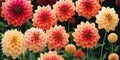 Dahlia flower banquet beautiful spectacular flower arrangement background