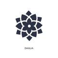 dahlia icon on white background. Simple element illustration from nature concept