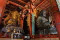 Daibutsu along with Kokuzo Bosatsu at Todaiji Temple in Nara Royalty Free Stock Photo