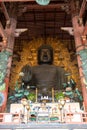 Daibutsu-den, The Big Black Buddha statue at Todaiji Temple, Nara Prefecture, Japan Royalty Free Stock Photo