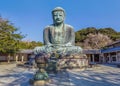 Daibutsu - The Great Buddha of Kotokuin Temple in Royalty Free Stock Photo