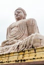 Daibutsu, The Great Buddha Statue in meditation pose or Dhyana Mudra seated on a lotus in open air near Mahabodhi Temple. Royalty Free Stock Photo