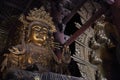 Daibutsu with Kokuzo Bosatsu in the great Buddha hall at Todaiji temple in nara Royalty Free Stock Photo