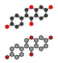 Daidzein isoflavone molecule Royalty Free Stock Photo