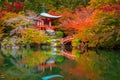 Daigo-ji temple with colorful maple trees in autumn, Kyoto Royalty Free Stock Photo