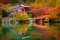 Daigo-ji temple with colorful maple trees in autumn, Kyoto Royalty Free Stock Photo