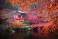 Daigo-ji temple in autumn Royalty Free Stock Photo