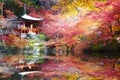 Daigo-ji temple with colorful maple trees in autumn, Kyoto, Japan Royalty Free Stock Photo