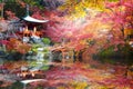 Daigo-ji temple with colorful maple trees in autumn, Kyoto, Japan Royalty Free Stock Photo