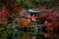 Daigo-ji temple with colorful maple trees in autumn, Kyoto