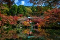 Daigo-ji temple with colorful maple trees in autumn, Kyoto Royalty Free Stock Photo