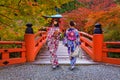 Daigo-ji temple with colorful maple trees in autumn, Kyoto Royalty Free Stock Photo