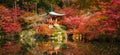 Daigoji temple and autumn maple trees in momiji season, Kyoto, Japan Royalty Free Stock Photo