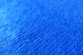 Daigonal view of blue handmade knit fabric Royalty Free Stock Photo