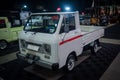 Daihatsu hijet 55 wide truck on display in Indonesian Custom Show Royalty Free Stock Photo