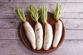 Daikon radishes Royalty Free Stock Photo