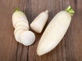 Daikon radishes Royalty Free Stock Photo