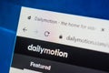Dailymotion.com Web Site. Selective focus. Royalty Free Stock Photo
