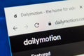 Dailymotion.com Web Site. Selective focus. Royalty Free Stock Photo