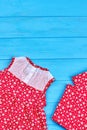 Dainty baby-girl summer clothes. Royalty Free Stock Photo