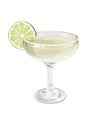 Classic Daquiri cocktail illustration on white background Royalty Free Stock Photo