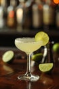 Daiquiri: A simple yet delightful blend of white rum, fresh lime juice, and simple syrup, shaken with ice. Royalty Free Stock Photo