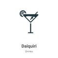 Daiquiri vector icon on white background. Flat vector daiquiri icon symbol sign from modern drinks collection for mobile concept Royalty Free Stock Photo