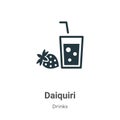 Daiquiri vector icon on white background. Flat vector daiquiri icon symbol sign from modern drinks collection for mobile concept Royalty Free Stock Photo