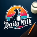 Dairy Business Logos. Royalty Free Stock Photo