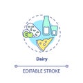 Dairy concept icon