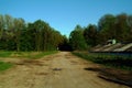 Dairy Farm Buildings in Spring Royalty Free Stock Photo