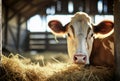 Dairy farm cows in a barn Royalty Free Stock Photo