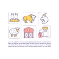 Dairy farming concept icon with text Royalty Free Stock Photo