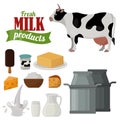 Dairy milk products organic drink healthy cream vector fresh cheese glass nutrition farm calcium breakfast grocery.