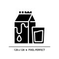 Dairy pixel perfect black glyph icon